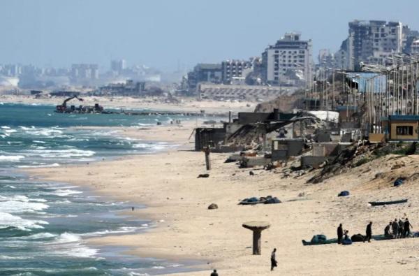 أميركا تبدأ أعمال بناء رصيف بحري قبالة غزة